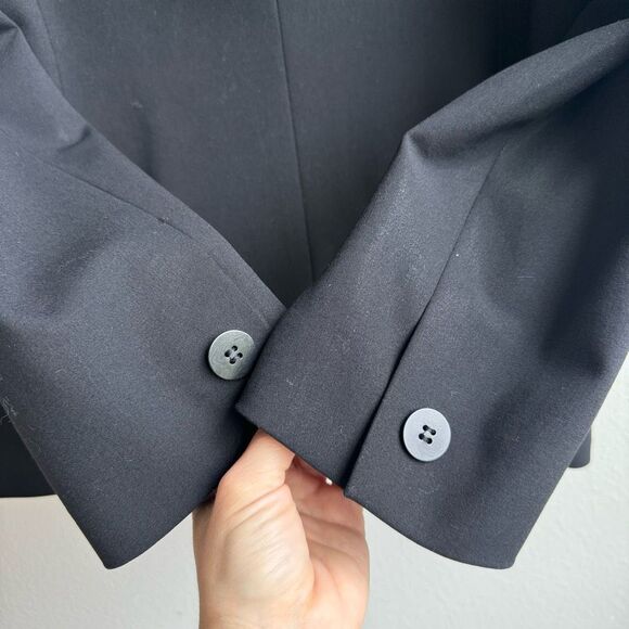 Lafayette 148 Wool Black Two Button Career Office Blazer Jacket Size 8 Medium - Picture 7 of 9